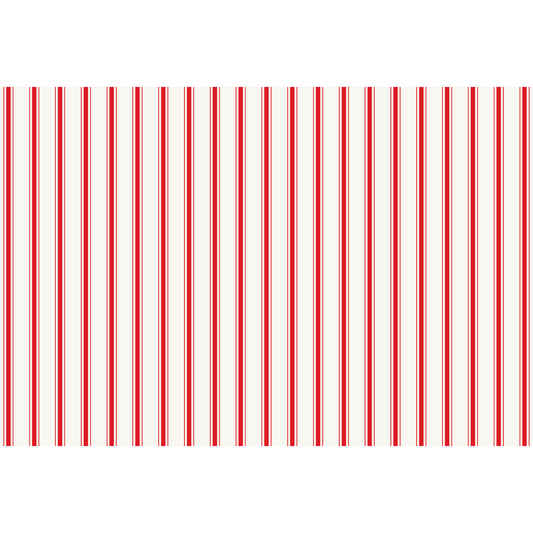 Red Ribbon Stripe Paper Placemat