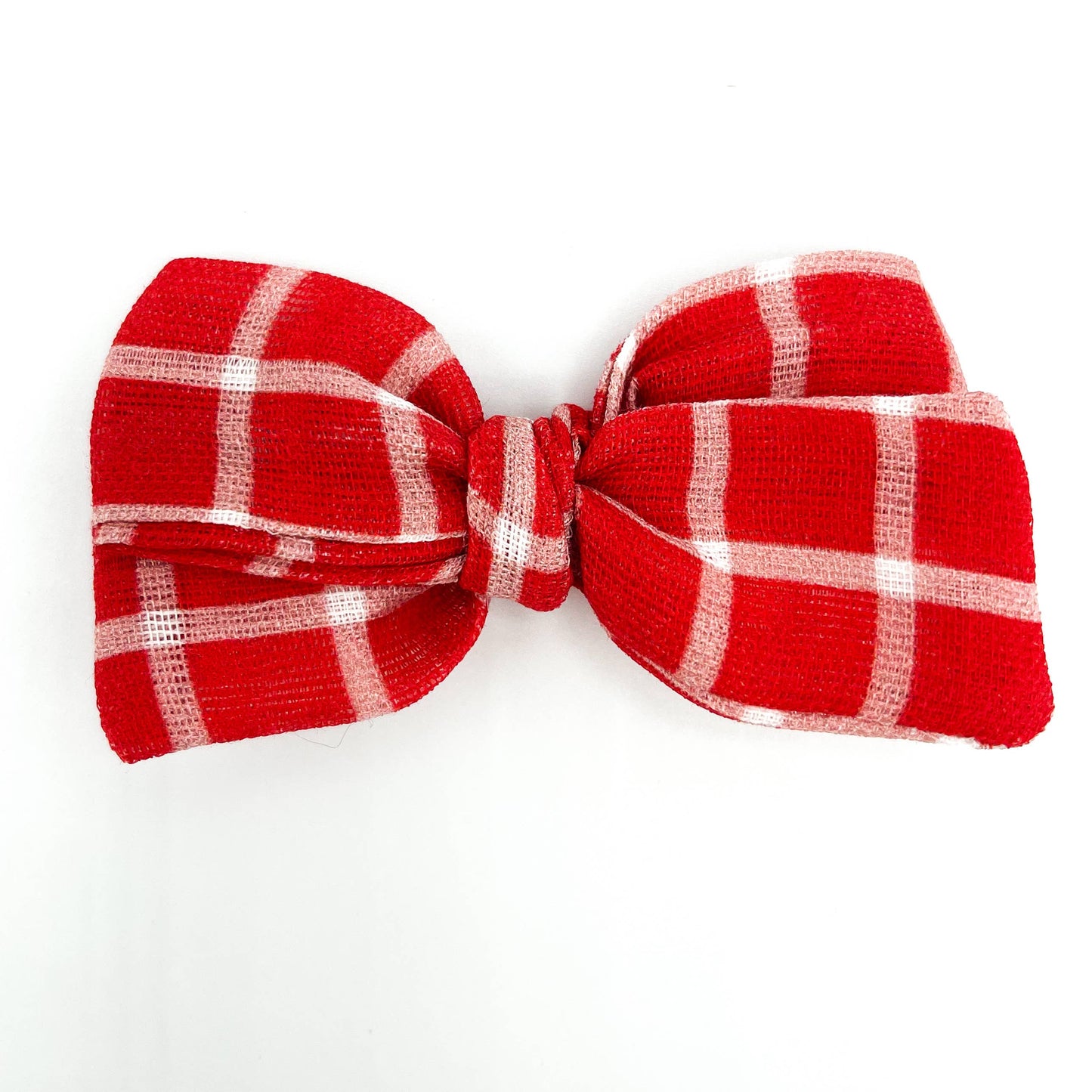 Red Gingham Gauze Bow